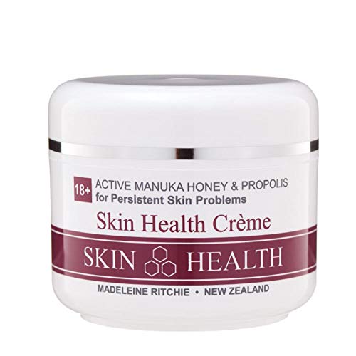 Madeleine Ritchie New Zealand 18+ Active Manuka Honey & Propolis Skin Health Creme para la curación de problemas cutáneos persistentes 100 ml. Excelente para Eczema, Psoriasis y Dermatitis.