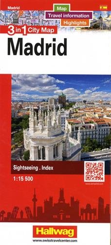 Madrid 3 in 1 City Map 1:15 500: Map, Travel information, Highlights, Sightseeing, Index