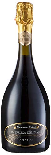 Maestri Del Casale Lambrusco Galla Tinto - Paquete de 6 botellas de 75 - Total 450 cl