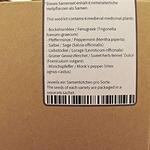 Magic Garden Seeds Jardín del monasterio - Kit de Semillas Regalo con 6 Plantas medicinales Medievales