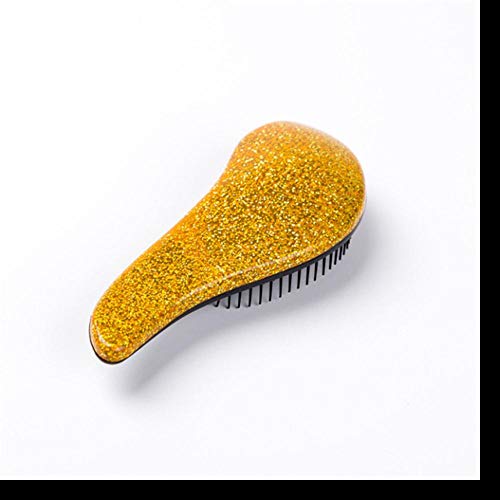 Magic Handle Hair Combine Antiestático Electrochapa Cepillo para el cabello Masaje Peine Cepillo para el cabello Tangle Teezer Original Anti-frizz Brush Barber, Gold, España
