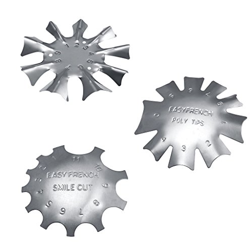 MagiDeal 3 Piezas Nail Art Edge Recortadora para Uñas de Acrílico Francés Modelado Edge Cutter Herramienta de Manicura de Diferentes Tamaños