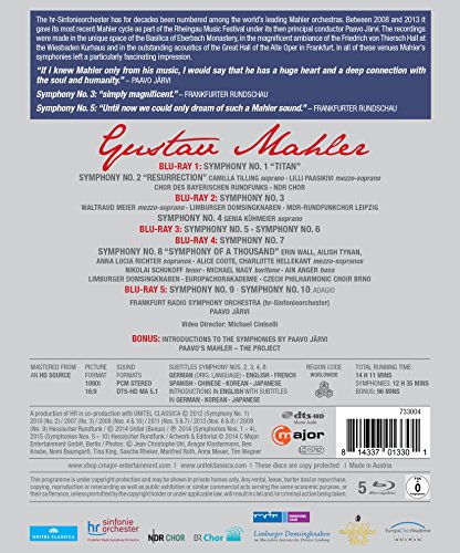 Mahler: Sämtliche Sinfonien (Paavo Järvi) [5 Blu-rays] [Blu-ray]