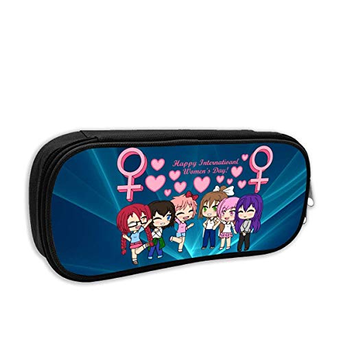 maichengxuan Ga-cha Life - Estuche para lápices de gran capacidad, bolsa de maquillaje, papelería, con doble cremallera para la escuela/oficina