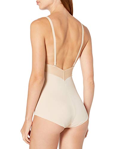 Maidenform Endlessly Smooth-Plunge BodyBriefer Body, Beige (Latte Lift), (Talla de Fabricante 34B) para Mujer