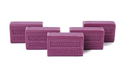 Maison du Savon – Juego de 5 jabones Patchouli con manteca de karité, 5 x 60 g