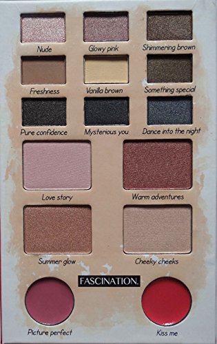 Make-up paleta Fascination sombras de ojos Day/gasual/Night- Eyeshadow, Highlight, Balm & Blush