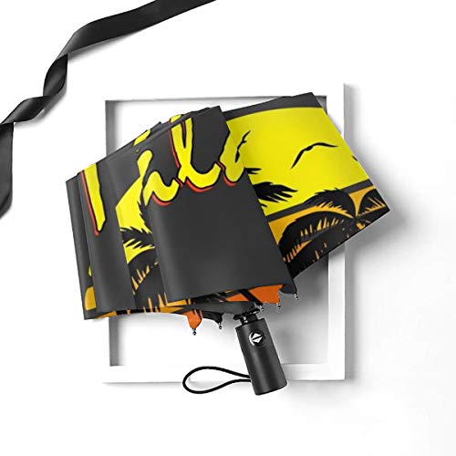 Malaga Paraguas Plegable Compacto de Apertura y Cierre automático, Resistente al Viento, Plegable y automático, Parasol de Viaje