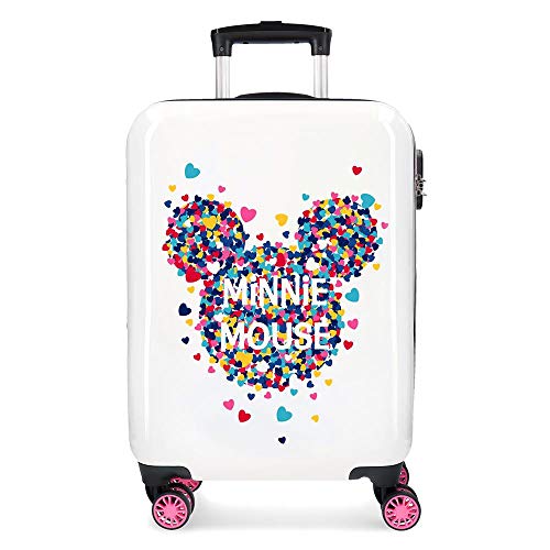Maleta de cabina Minnie Magic corazones rígida 55cm