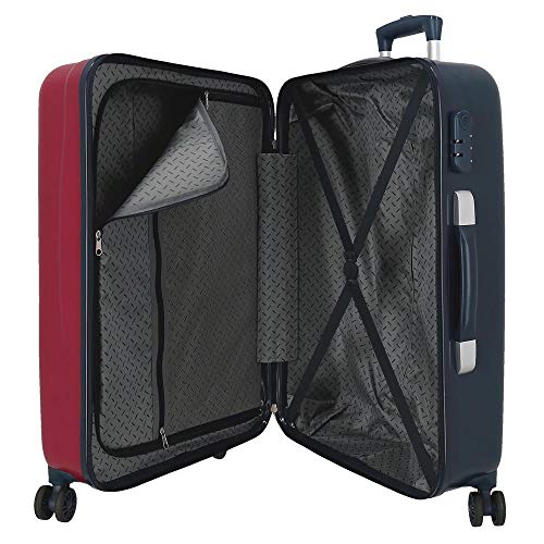 Maleta Mediana Pepe Jeans Andy rígida, 48x68x26 cm, Color Rojo