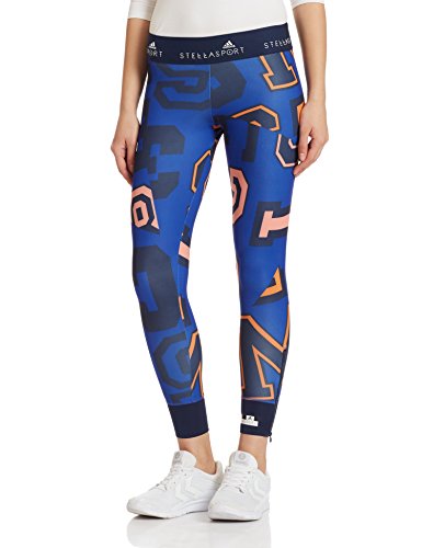 Mallas Adidas Stellasport largas para mujer azul/naranja S