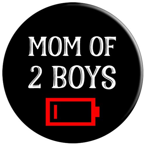 Mamá Divertida De 2 Niños Madre Cansada Con Dos Hijos PopSockets Agarre y Soporte para Teléfonos y Tabletas