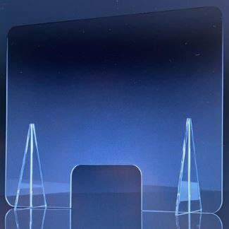 Mampara de metacrilato mostrador 5mm proteccion para oficinas mostradores manicura sobremesa material transparente (80X80) Nombre (80x80)