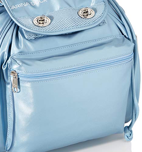 Mandarina Duck Utility Tracolla, Mochila para Mujer, Azul (Dusty Blue), 18x35x31 Centimeters (W x H x L)