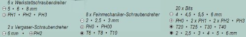 Mannesmann - M11415 - 37 piezas Destornillador + juego de puntas