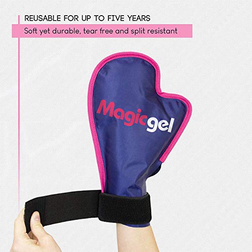 Mano caliente o fría en forma de guante para la artritis, la quimioterapia, el eczema. Suave alivio para manos hinchadas e inflamadas en forma de manopla con bolsa de frío interior para el dedo.