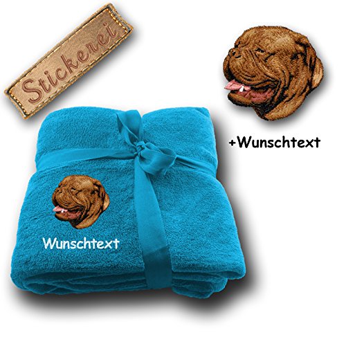 Manta Burdeos Bulldog M1 + Texto a elegir