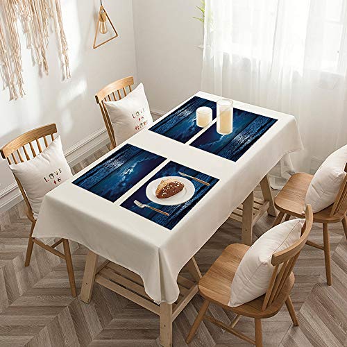 Manteles Individuales Antideslizante Lavables Resistentes al Calor para Cocina,Noche, majestuosas nubes de cielo dramático y luna lle,Hogar, Restaurante, Mesa de Comedor Fácil de Limpiar y Impermeable