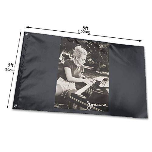 MaoMaoYongHui 3x5 Foot Flag Lady Gaga Joanne Piano Photo Flag Color Vivo y Resistente a la decoloración UV con Arandelas de latón 3 x 5 pies Bandera de 3x5''