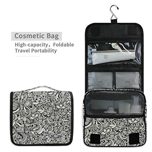 Maquillaje Bolsa de cosméticos Fácil color Carnaval Patrón Almacenamiento portátil Bolsa de aseo de viaje