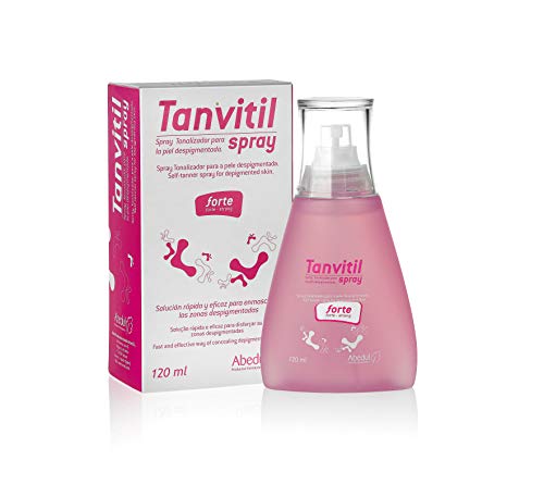 Maquillaje para las Manchas Blancas TANVITIL Spray Forte | 120 ml | Spray Corrector Tonalizador Para Camuflar la Despigmentación en Manchas Corporales Grandes e Irregulares