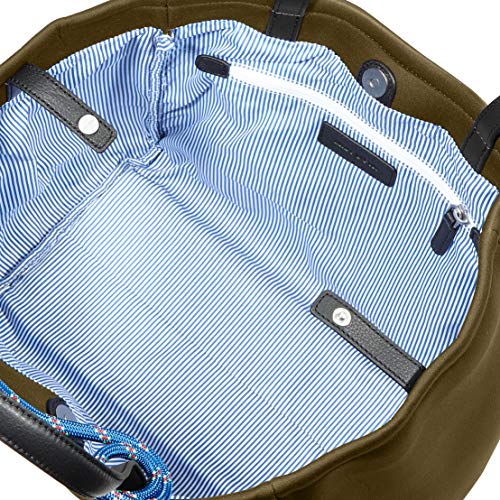 Marc O'Polo 90818320301601 - Bolso de hombro de Sintético Mujer, color Verde, talla 18.5x28x50.5 cm (B x H x T)