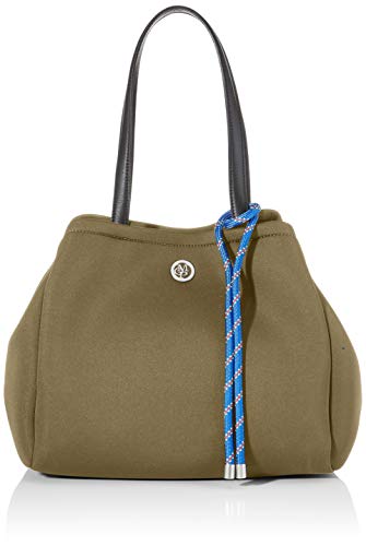 Marc O'Polo 90818320301601 - Bolso de hombro de Sintético Mujer, color Verde, talla 18.5x28x50.5 cm (B x H x T)