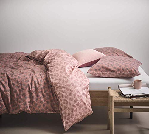 Marc O?Polo Verin Coral - Juego de Cama (135 x 200 cm + 80 x 80 cm, algodón), Color Rosa, Coral Pink, 155x220+80x80
