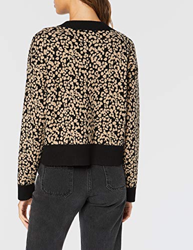 Marca Amazon - find. Jersey con Cuello Redondo Mujer, Marrón (Black Mix), 48, Label: 3XL