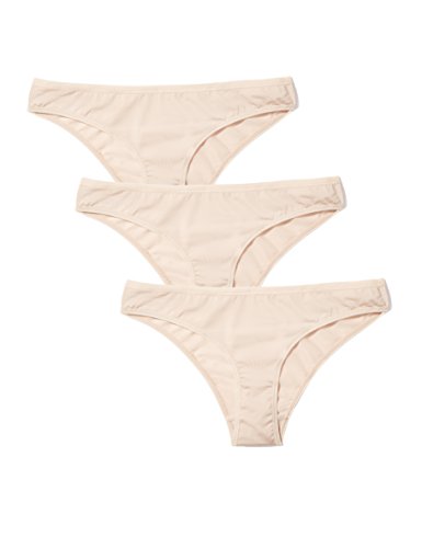 Marca Amazon - Iris & Lilly Braguita Mujer, Pack de 3, Beige (Pale Nude), XL, Label: XL