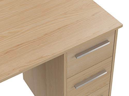 Marca Amazon - Movian Idro Modern - Escritorio con 3 cajones, 56 x 110 x 73,5 cm (Efecto Haya)