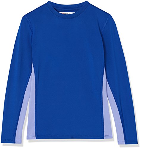 Marca Amazon - RED WAGON Camiseta Deportiva de Paneles Niñas, Azul (Surf The Web/deep Periwinkle), 122, Label:7 Years