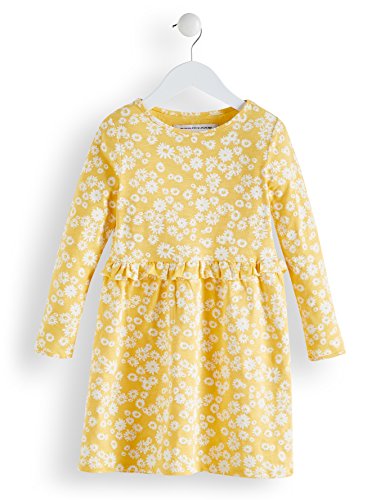 Marca Amazon - RED WAGON Vestido Manga Larga Niñas, Amarillo, 146, Label:11 Years