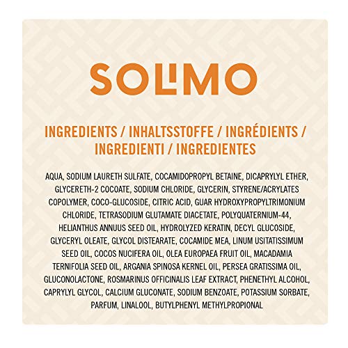 Marca Amazon - Solimo Champú revitalizante para cabello dañado y seco, con queratina y complejo de aceite - Paquete de 4 (4 Botellas x 400ml)