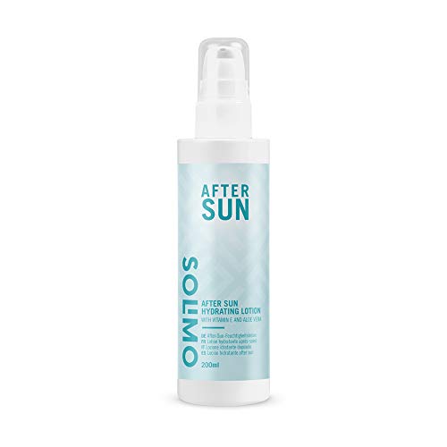 Marca Amazon - Solimo - SUN - Loción hidratante after sun, con alantoína, glicerina, vitamin E y aloe vera (4x200ml)