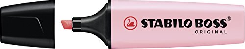 Marcador STABILO BOSS Original Pastel - Caja con 10 unidades - Color rubor rosa