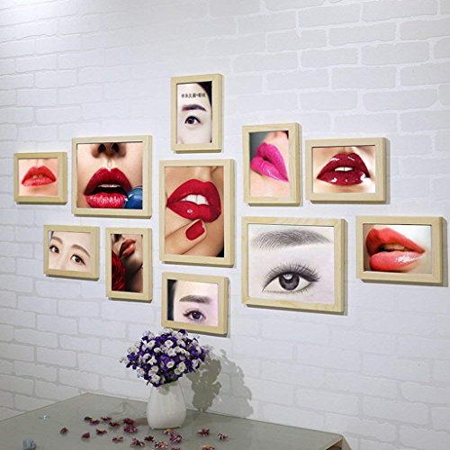 Marco Foto Pared Salón de Belleza Ideas de promoción Tatuaje Coreano Ceja Labio Cartel semipermanente Foto Imagen de la Pared Decoración de la Pared Pinturas Diseño de Moda (Color: H)
