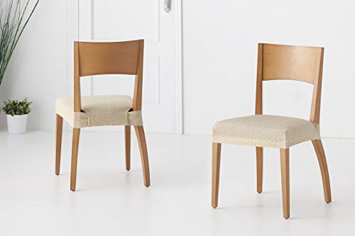 Martina Home Tunez - Funda para Silla, Tela, Funda silla asiento, Mostaza, 24 x 30 x 6 cm, 2 Unidades