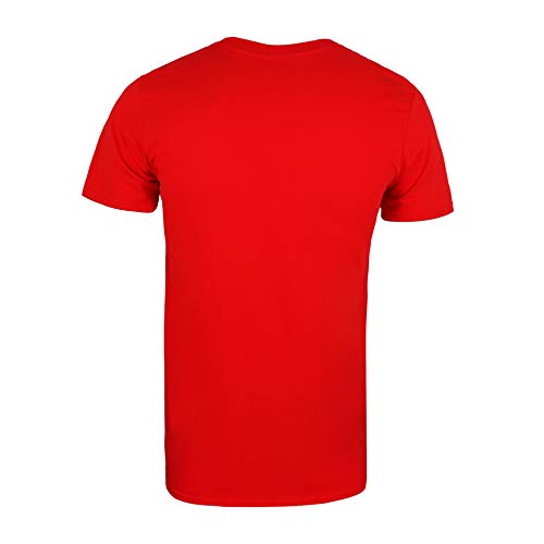 Marvel Spiderman Logo Swing Camiseta, Rojo (Cherry Red Red), Large (Talla del Fabricante: Large) para Hombre