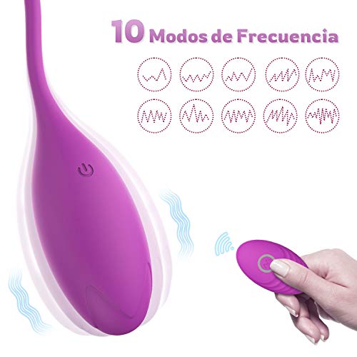 Masajeador Portátil, 10 Modos de Frecuencia, Silicona Suave, Impermeable, Carga USB