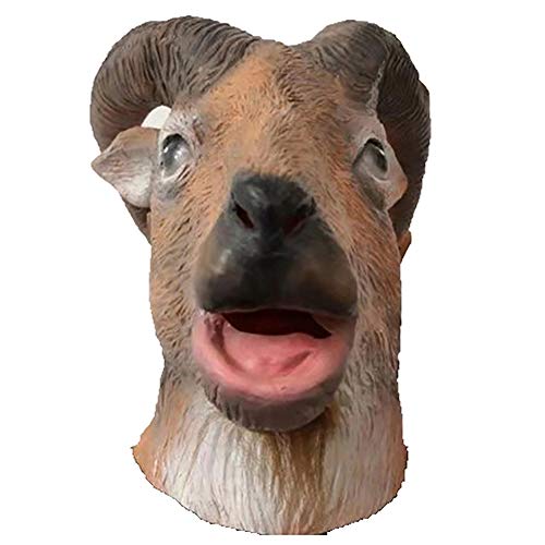 Máscara De Halloween De Cabra, Tocado De Látex De Cabra De Halloween Máscara De Animal Salvaje para La Fiesta De Halloween/Disfraces/Artículos De Decoración, Etc