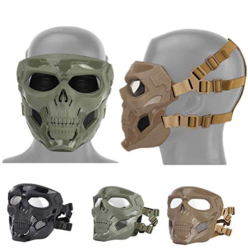 Máscara De Halloween, Máscara De Hueso Facial Pistola De Aire Máscara De Casco De Cara Completa CS Máscara Protectora De Halloween Fiesta De Disfraces Máscara De Accesorios para Juegos De rol