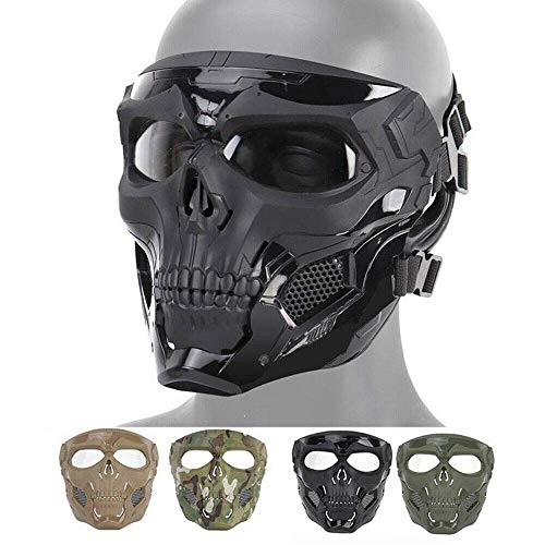 Máscara De Halloween, Máscara De Hueso Facial Pistola De Aire Máscara De Casco De Cara Completa CS Máscara Protectora De Halloween Fiesta De Disfraces Máscara De Accesorios para Juegos De rol