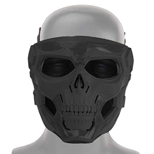 Máscara De Halloween, Máscara De Hueso Facial Pistola De Aire Máscara De Casco De Cara Completa CS Máscara Protectora De Halloween Fiesta De Disfraces Máscara De Accesorios para Juegos De rol