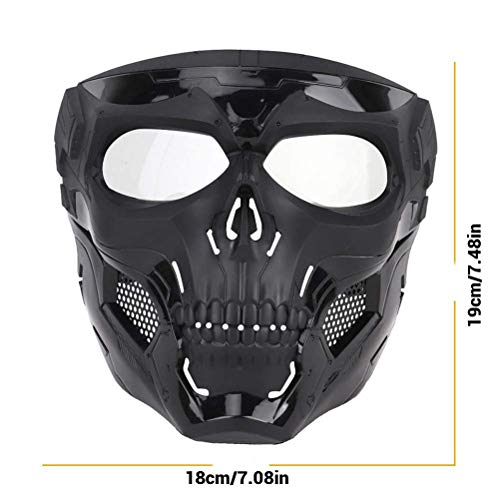 Máscara De Halloween, Máscara De Hueso Facial Pistola De Aire Máscara De Casco De Cara Completa CS Máscara Protectora De Halloween Fiesta De Disfraces Máscara De Accesorios para Juegos De rol