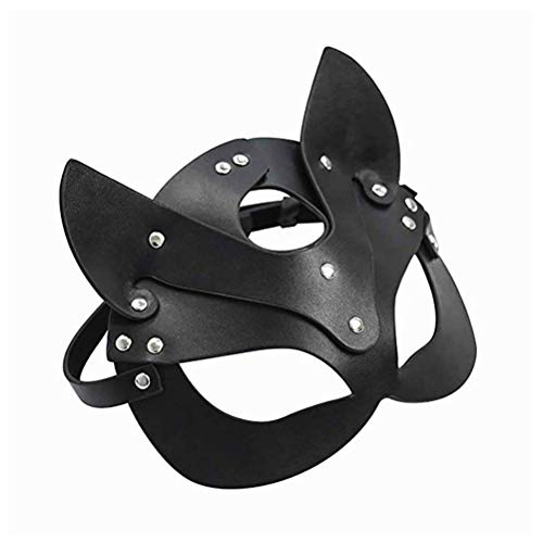 Máscara De Halloween, Máscara Facial De Cuero PU De Halloween Máscara De Cosplay Femenina Sexy Máscara De Carnaval Fiesta Bar Traje Máscara De Tocado