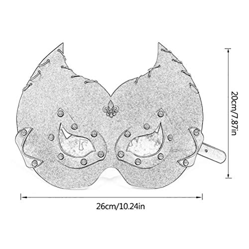 Máscara De Halloween, Máscara Facial De Cuero PU De Halloween Máscara De Cosplay Punk Fiesta De Carnaval Bar Disfraz Máscara para La Cabeza, Adecuado para Todos.