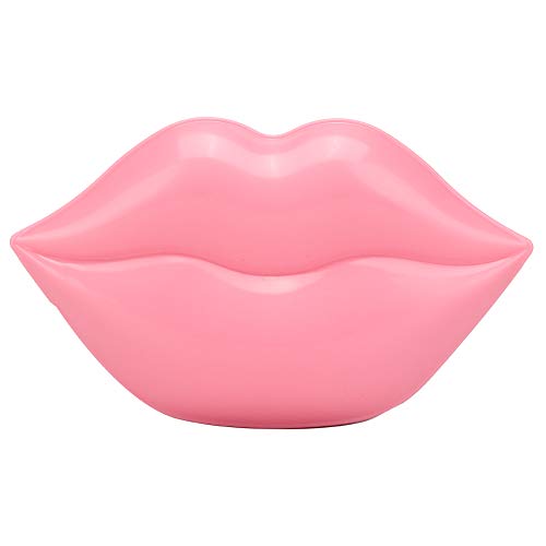 Máscara de labios de colágeno rosa de 20 piezas, máscaras de engrosamiento de labios, parche de gel, cuidado de los labios, mascarilla exfoliante de belleza para hidratar los labios, pink, antiarrugas