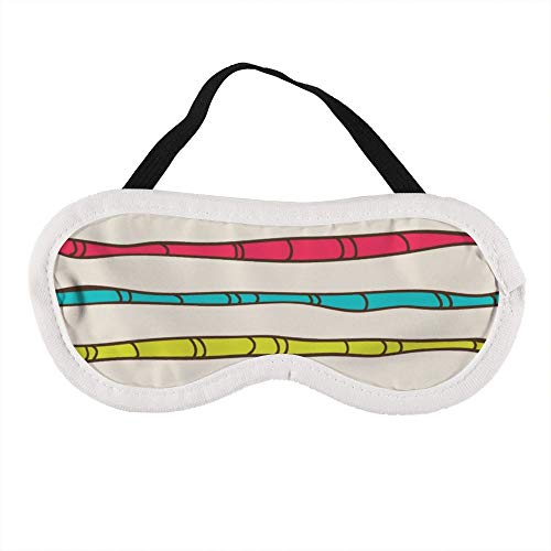 Máscara de ojos portátil para hombres y mujeres, patrón de bambú tricolor, la mejor máscara para dormir para viajes, siesta, te da el mejor ambiente de sueño