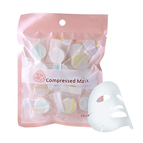 Máscara facial comprimida, cuidado de la piel 20Pcs / Pack mascarilla facial comprimida no tejida natural DIY
